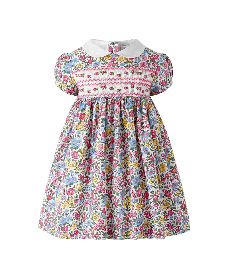 Rachel Riley Girls' Ditsy Floral Smocked Dress and Bloomers - Baby