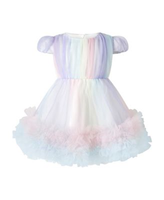 Girls' Rainbow Tulle Party Dress - Baby, Little Kid, Big Kid