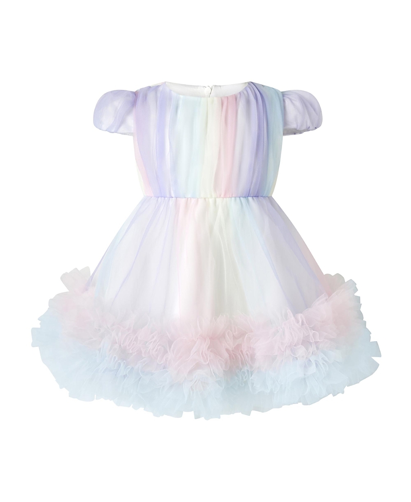 Rachel Riley Girls' Rainbow Tulle Party Dress - Baby