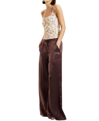 Wide Leg Snap Pants