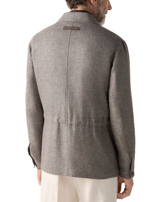 Slim Fit Cashmere Linen and Silk Chore Jacket