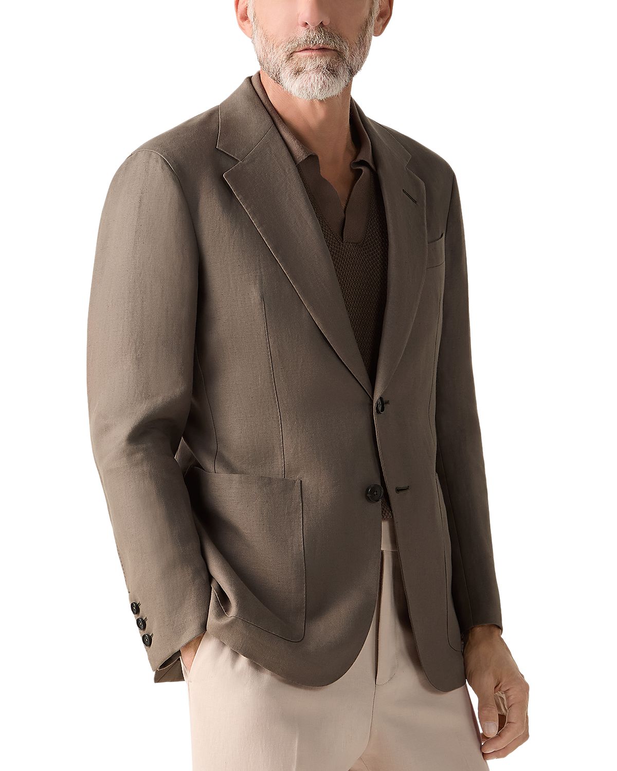 Zegna Oasi Lino Blue Flower Jacket