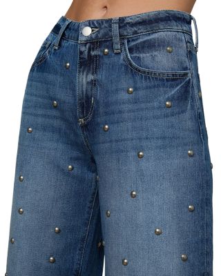 Bex High Rise Rodeo Studded Jeans in Solvang