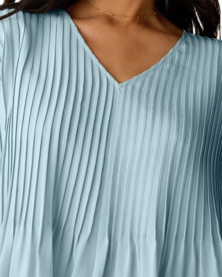 Silk Crepe De Chine V Neck Top