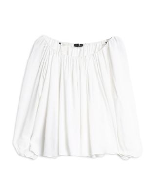 Silk Off-the-Shoulder Blouse