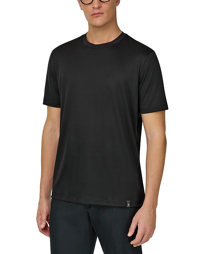 Boggi Milano Regular Fit Silk Blend Crewneck T-Shirt