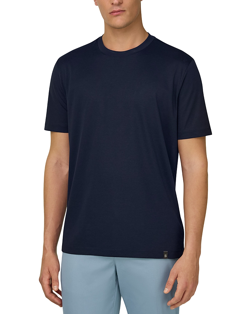 Boggi Milano Regular Fit Silk Blend Crewneck T-Shirt