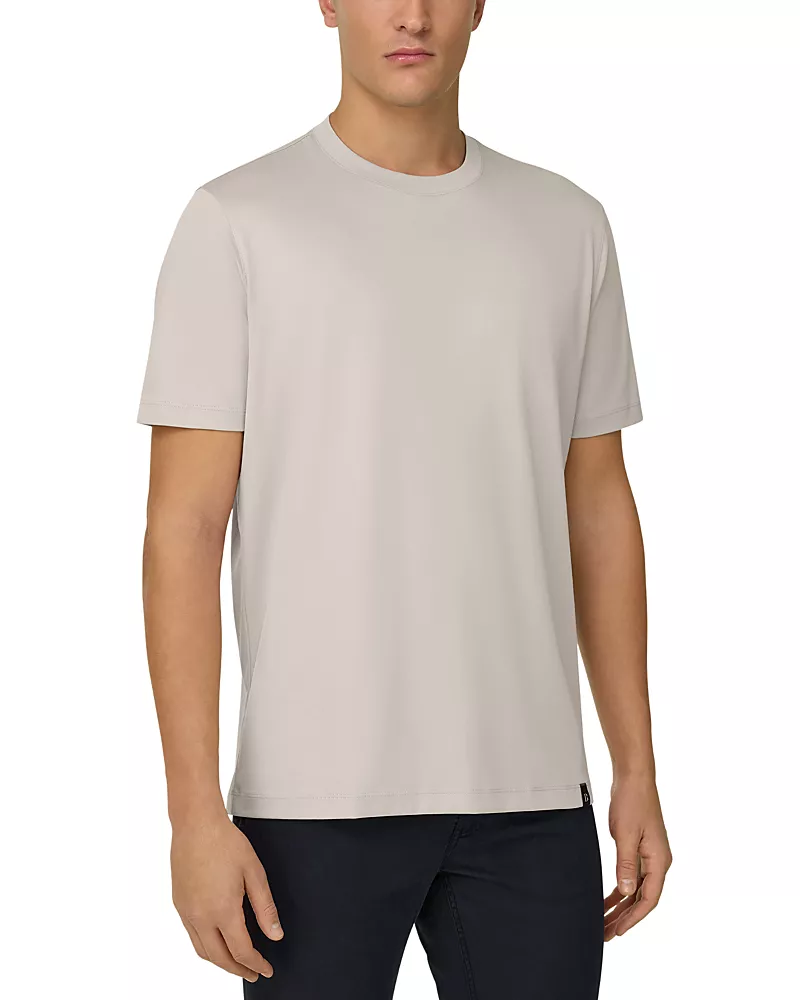 Boggi Milano Regular Fit Silk Blend Crewneck T-Shirt
