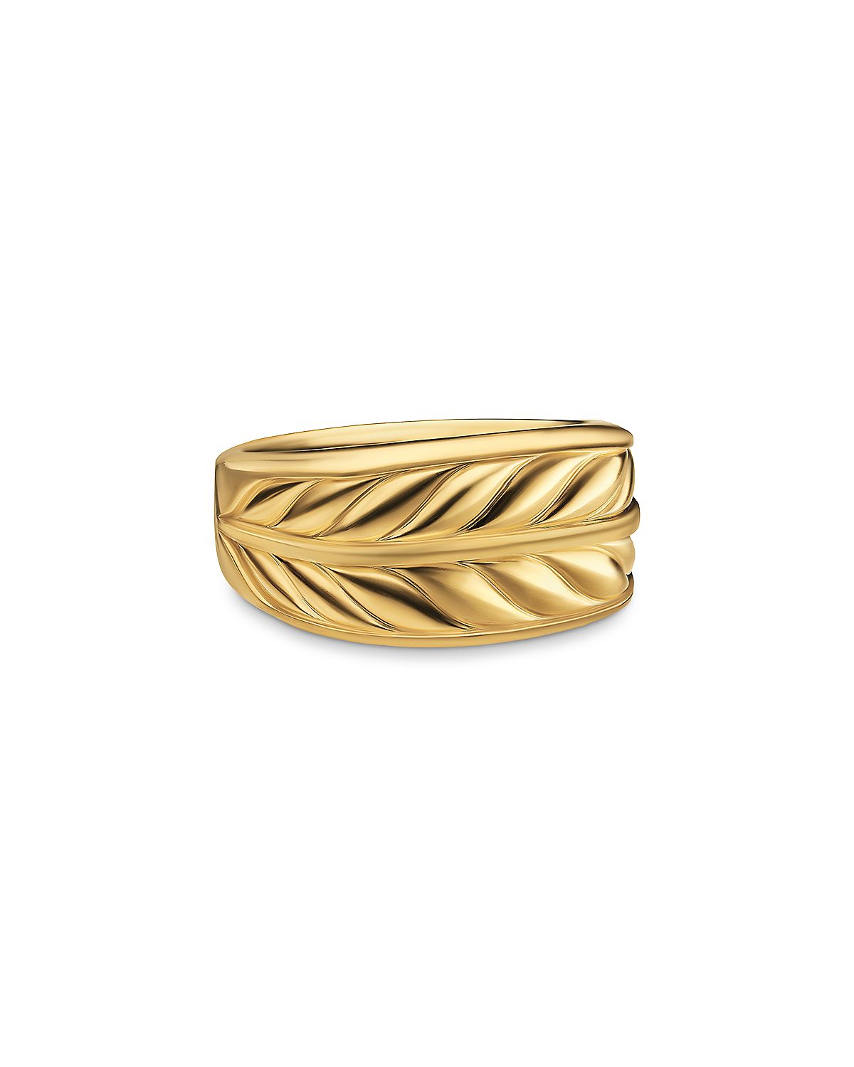 Chevron Three Sided Signet Ring