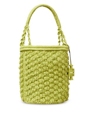 Ella Hand Crochet Straw Bucket Bag