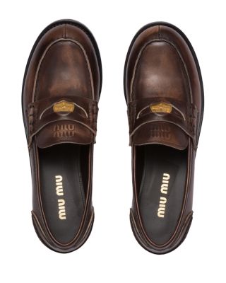 Women's Leather Penny Loafers