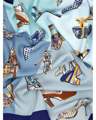 Shoe Print Silk Scarf