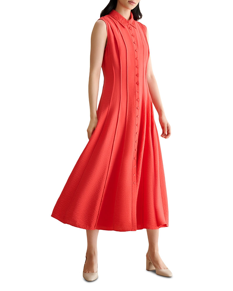 Hobbs London Petite Burghley Pleated Dress