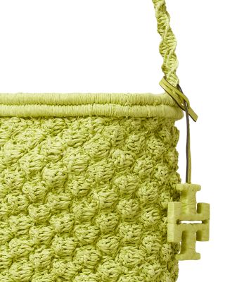 Ella Hand Crochet Straw Bucket Bag