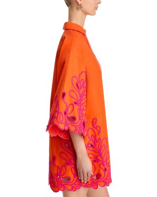 Paisley Bloom Embr Arcia Kaftan Dress