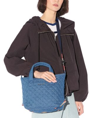 Sutton Deluxe Small Quilted Denim Satchel 