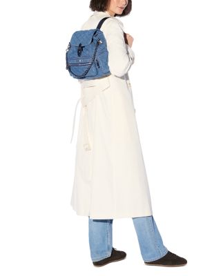 MZ WALLACE Crosby Mini Quilted Denim Backpack | Bloomingdale's