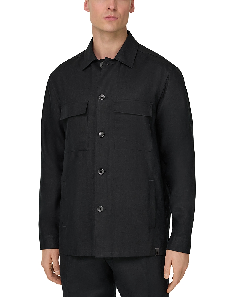 Boggi Milano Regular Fit Pure Linen Shirt