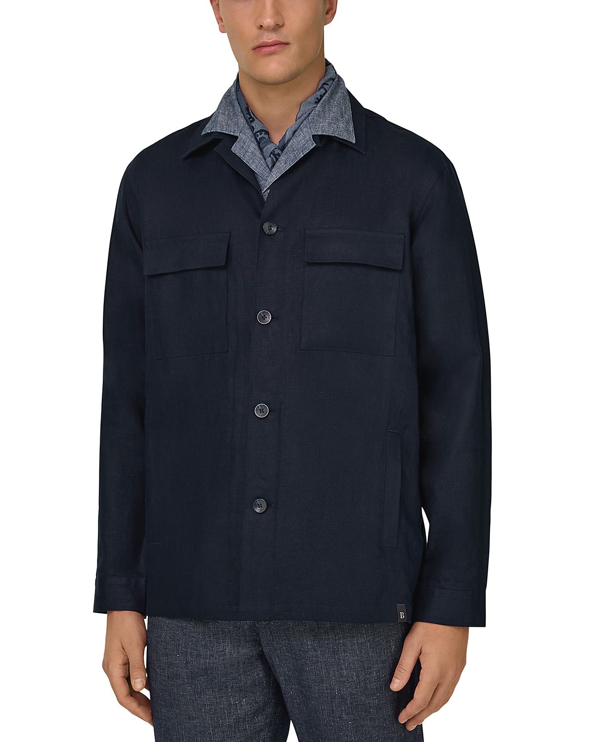 Boggi Milano Regular Fit Pure Linen Shirt