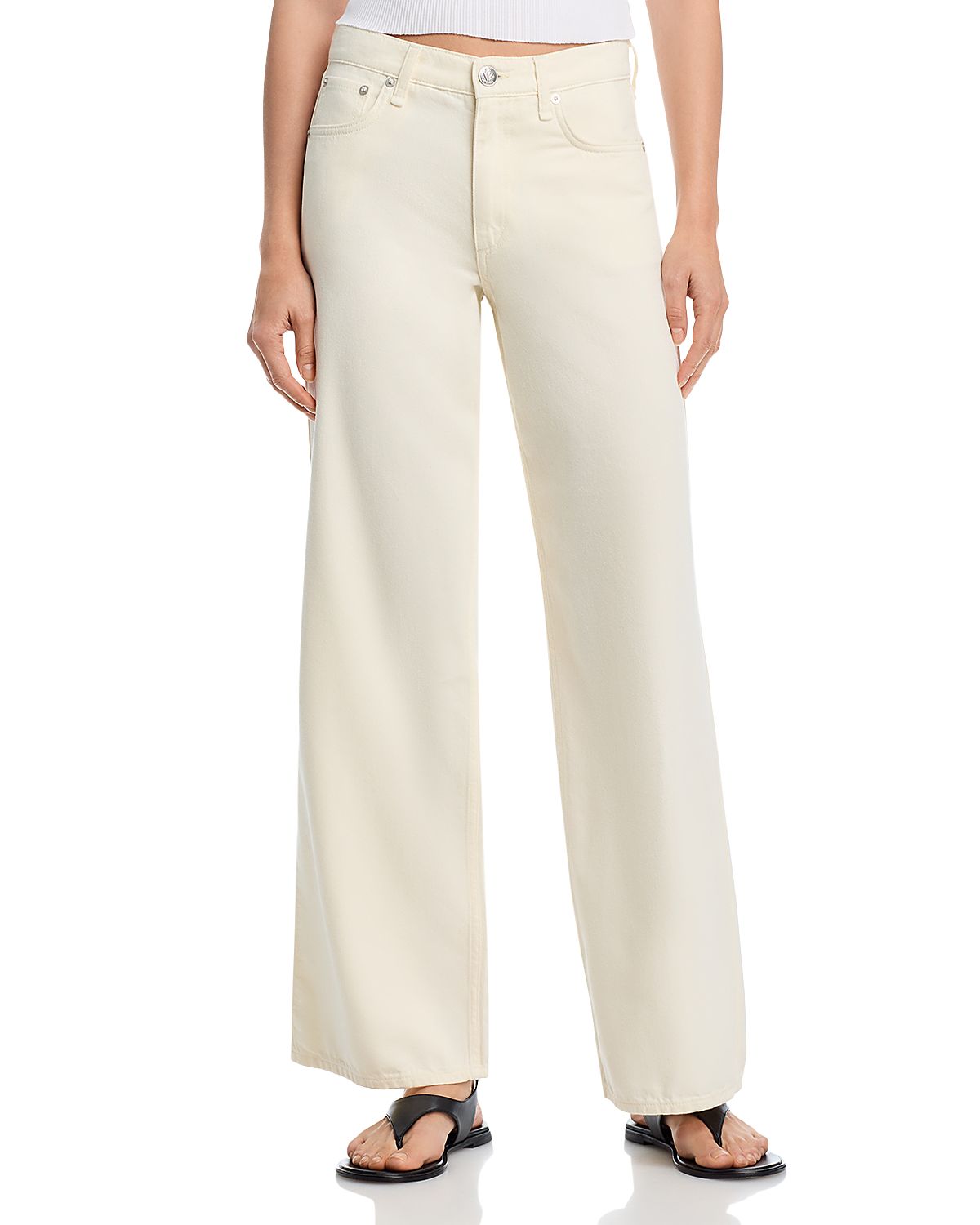 rag & bone Andi Featherweight Wide Leg Ankle Jeans