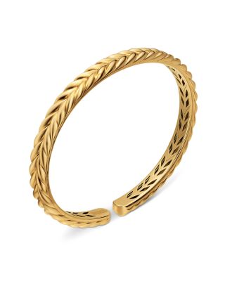 Men's Chevron Flex Bracelet in 18K Yellow Gold, 6.4mm