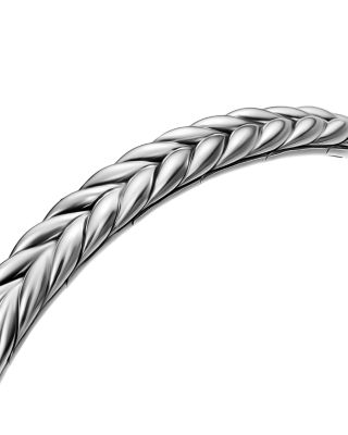 Men's Chevron Flex Bracelet in Sterling Silver, 6.4mm