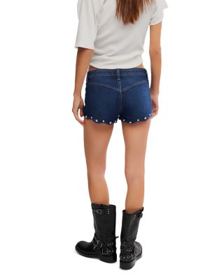 Late Night Studded Denim Shorts