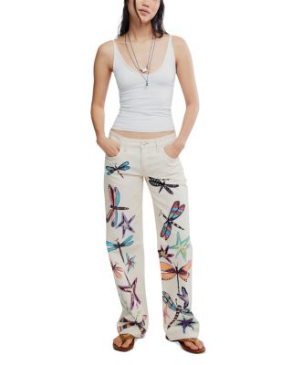 We The Free Tennessee Low Rise Illusions Jeans in Floral Canvas