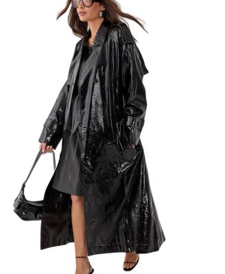 High Shine Trench Coat