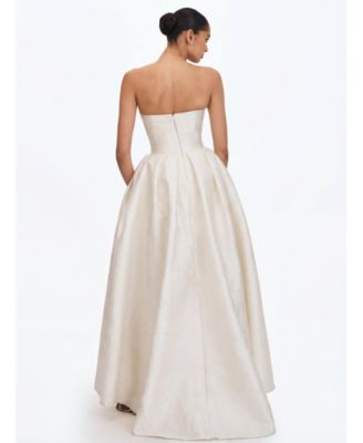  Tomika Jacquard Dipped Hem Wedding Gown
