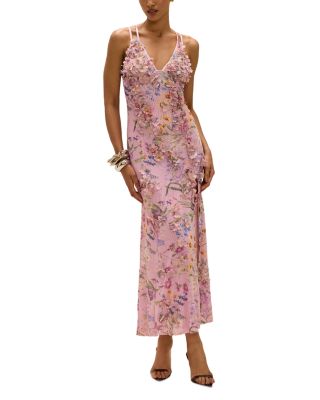 Embellished Mesh Maxi Dress