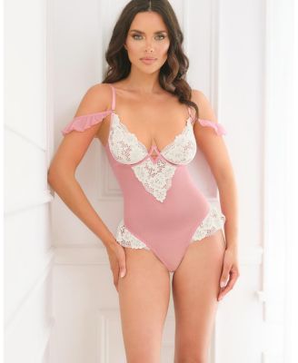  Cassandra Sheer Lace Teddy