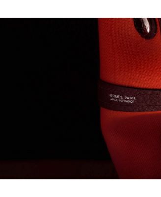 36 Garden Party Tote Toile and Leather