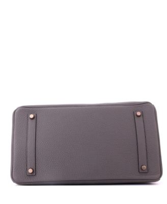 Birkin 35 Handbag Grey Togo with Gold Hardware