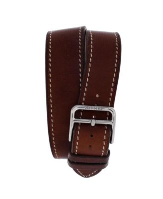 Cape Cod Chaine D'Ancre Joaillier Double Tour Quartz Watch in Stainless Steel and Leather with Diamond Bezel and Dial and Mother of Pearl 29mm