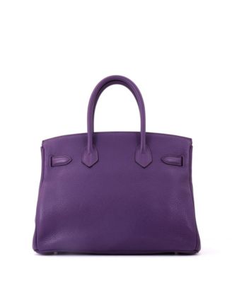 Birkin 30 Handbag Purple Togo with Palladium Hardware