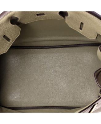 Birkin 30 Handbag Green Clemence with Gold Hardware