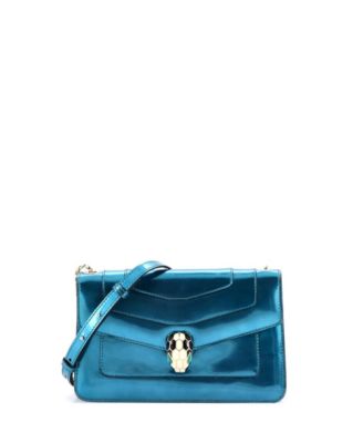  Small Serpenti Forever Shoulder Bag Metallic Leather