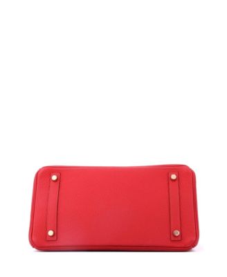 Birkin 30 Handbag Red Togo with Gold Hardware