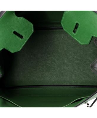 Birkin 30 Handbag Green Epsom with Palladium Hardware