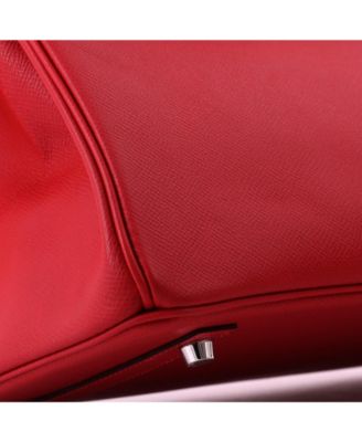 Birkin 30 Handbag Red Epsom with Palladium Hardware