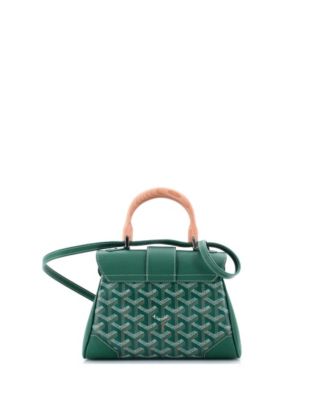  Mini Saigon Top Handle Bag Coated Canvas with Leather