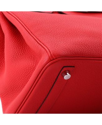 Birkin 30 Handbag Red Togo with Palladium Hardware