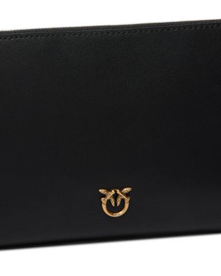 Flat Horizontal Mini Vitello Leather Crossbody Clutch