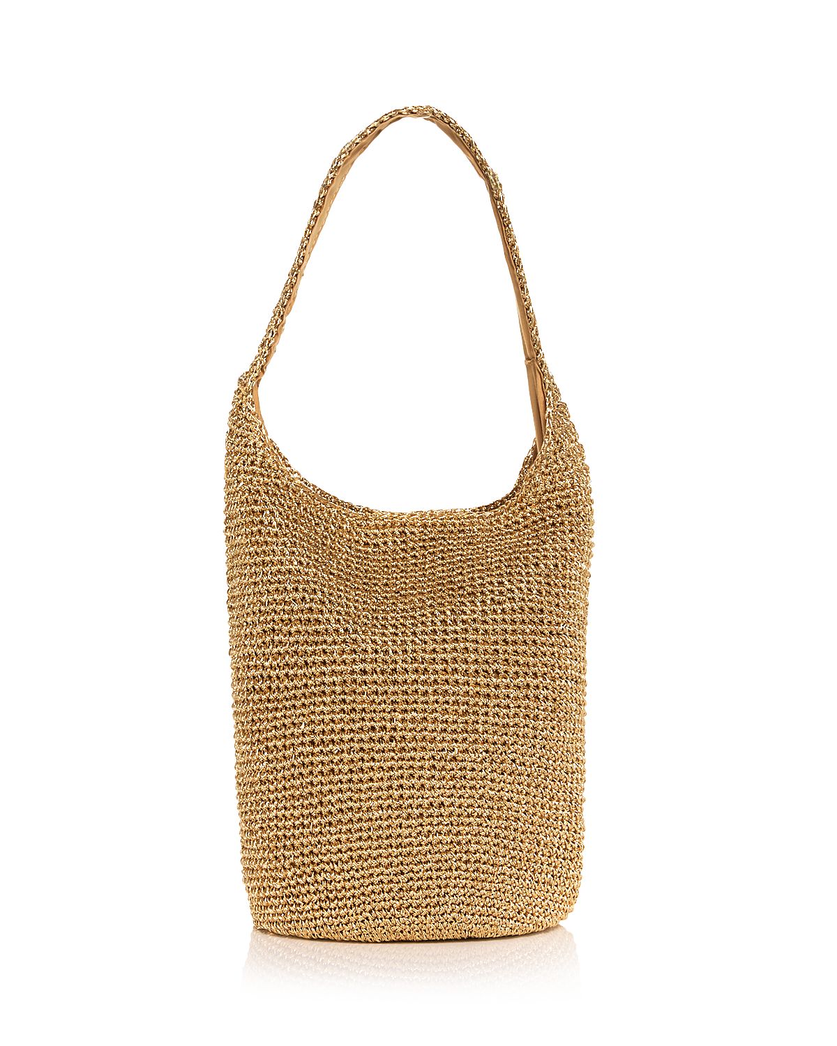 Aqua Metallic Woven Tote - Exclusive