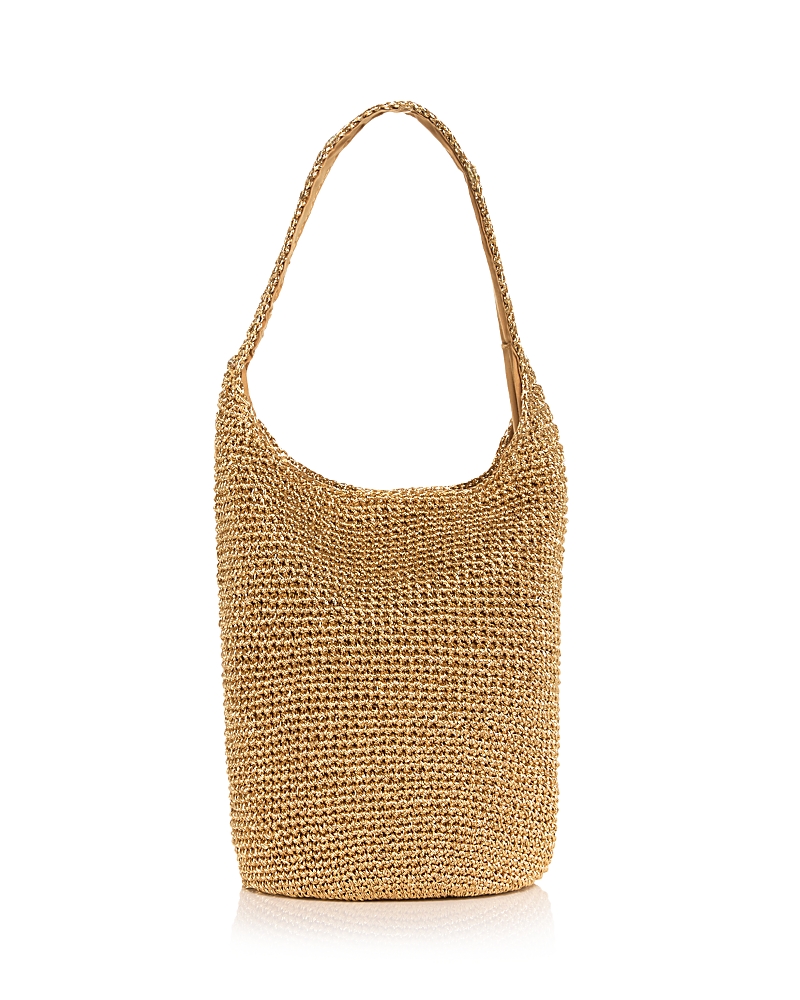 Aqua Metallic Woven Tote - Exclusive