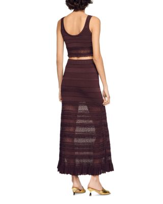 Andre Pointelle Knit Crop Top