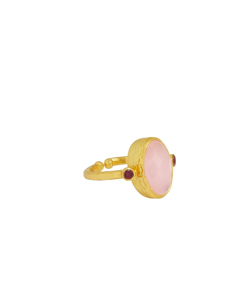 Ottoman Hands Lucia Rose Quartz Cocktail Ring