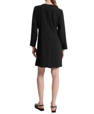  Essie Shift Dress with Grommet Detail in Soft Crepe