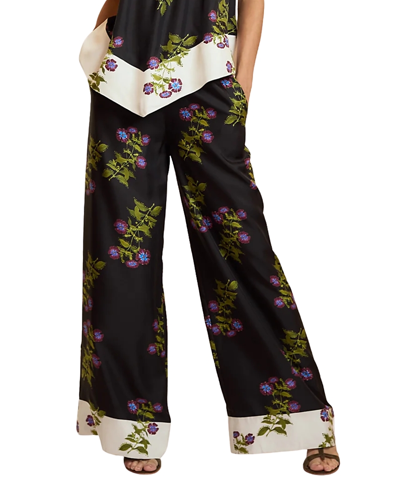 Cynthia Rowley Silk Wide Leg Pants